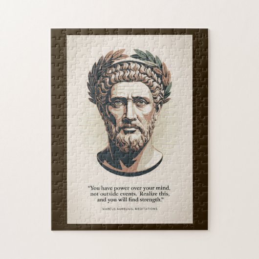 Marcus Aurelius Meditations Quote Illustration Art Legpuzzel (Verticaal)