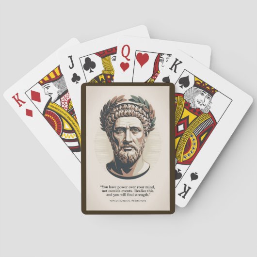 Marcus Aurelius Meditations Quote Illustration Art Pokerkaarten (Achterkant)