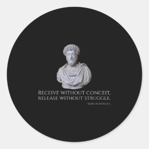 Marcus Aurelius - Oude Rome Stoïcijnse filosofie Q Ronde Sticker