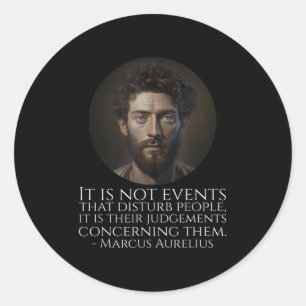 Marcus Aurelius - Oude Romeinse stoïcijnse filosof Ronde Sticker