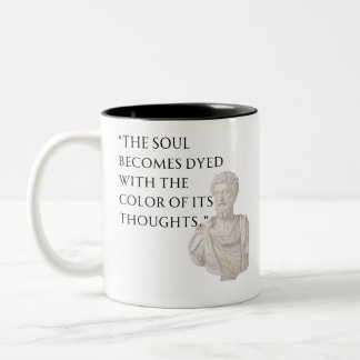 Marcus Aurelius Quote Mug Tweekleurige Koffiemok
