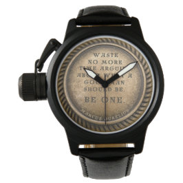 Marcus Aurelius Quote - Wees een goed Man Horloge
