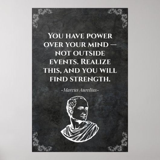 Marcus Aurelius quote. Wise Poster (Voorkant)