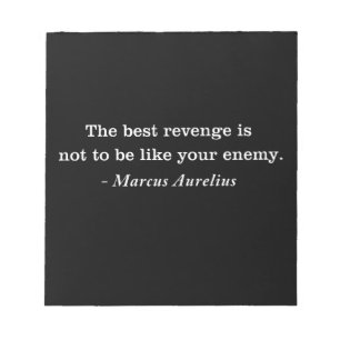 Marcus Aurelius Revenge Stoïque Citation Bloc-note