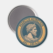 Marcus Aurelius Roman Emperor Illustration Badge Magneet (Voorkant / Achterkant)