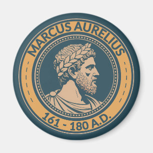 Marcus Aurelius Romeinse keizer Illustratie Badge Magneet