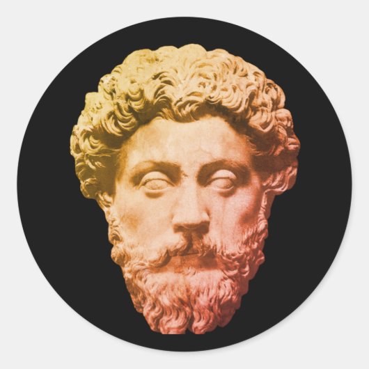Marcus Aurelius Ronde Sticker (Voorkant)