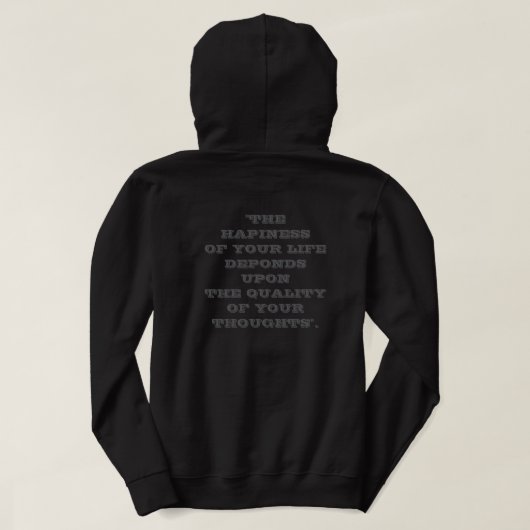 Marcus Aurelius Stoic Quote Hoodie (Design achterkant)