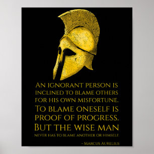 Marcus Aurelius Stoïcijns Filosofie Quote - Roman  Poster