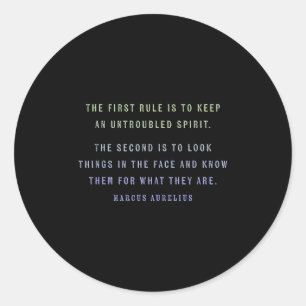 Marcus Aurelius Stoïcijns, Motivatie van de mindse Ronde Sticker