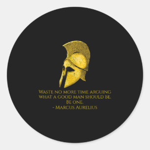 Marcus Aurelius - Stoïcijnse filosofie citaat over Ronde Sticker
