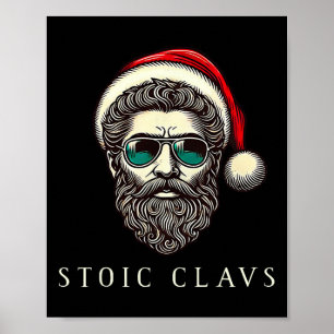 Marcus Aurelius Stoïcijnse Kerstman Stoïcisme Grap Poster