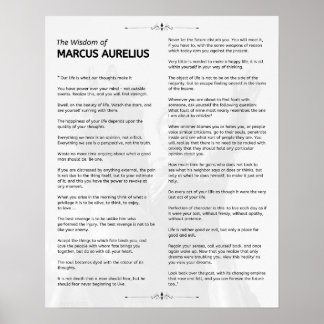 Marcus Aurelius Stoïcijnse meditaties. De Wijsheid Poster