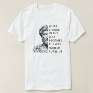Marcus Aurelius Stoics citaat T-shirt