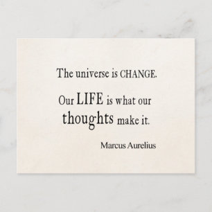 Marcus Aurelius Universe Change Life Quote Briefkaart