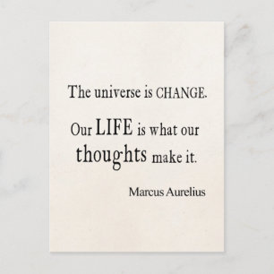 Marcus Aurelius Universe Change Life Quote Briefkaart