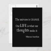  Marcus Aurelius Universe Change Life Quote Briefkaart (Voorkant / Achterkant)