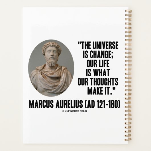 Marcus Aurelius Universum Life Thoughts Qte Planner (Achterkant)