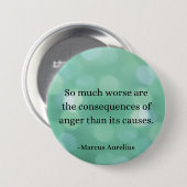 Marcus Aurelius: Verover woede en vind innerlijke Ronde Button 7,6 Cm (Voorkant /achterkant)