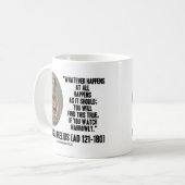 Marcus Aurelius wat er ook gebeurt Koffiemok (Voorkant links)