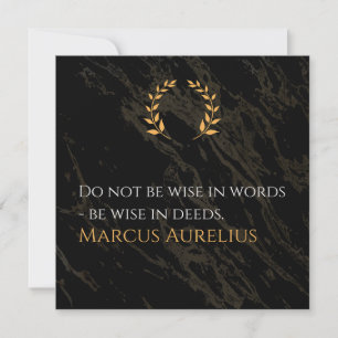Marcus Aurelius' wijsheid: daden spreken luid Feestdagenkaart