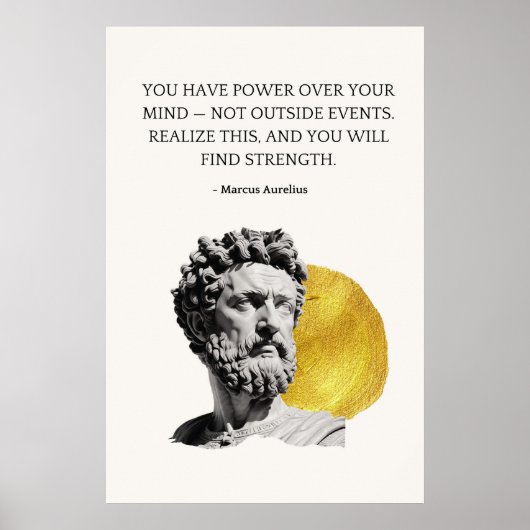 Marcus Aurelius Wijsheidsquote Poster (Voorkant)