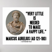Marcus Aurelius Zeer weinig nodig om gelukkig te z Poster (Voorkant)