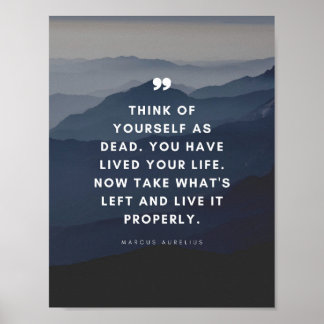 Marcus Aurelius | Zie jezelf als dood. Poster