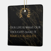 Marcus Aurelius's Waarheid: Het leven vormgeven Keramisch Ornament (Links)