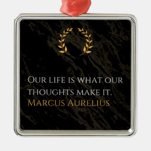Marcus Aurelius's Waarheid: Het leven vormgeven Metalen Ornament