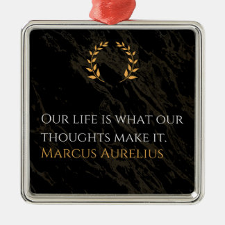 Marcus Aurelius's Waarheid: Het leven vormgeven Metalen Ornament