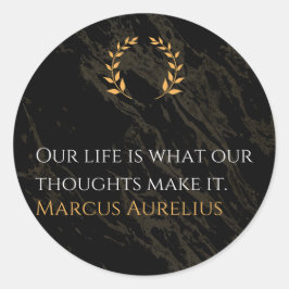 Marcus Aurelius's Waarheid: Het leven vormgeven Ronde Sticker