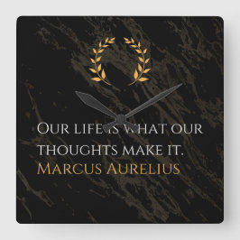 Marcus Aurelius's Waarheid: Het leven vormgeven Vierkante Klok