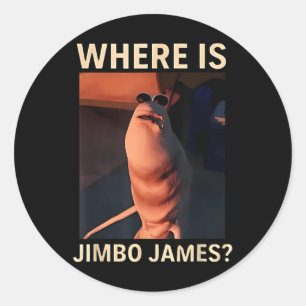 Marcus De Worm Waar Is Jimbo James Grappige Meme  Ronde Sticker