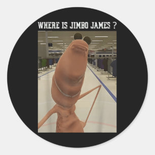 Marcus De Worm Waar Is Jimbo James Meme Ronde Sticker