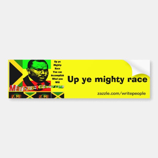 marcus garvey quote bumpersticker (Voorkant)