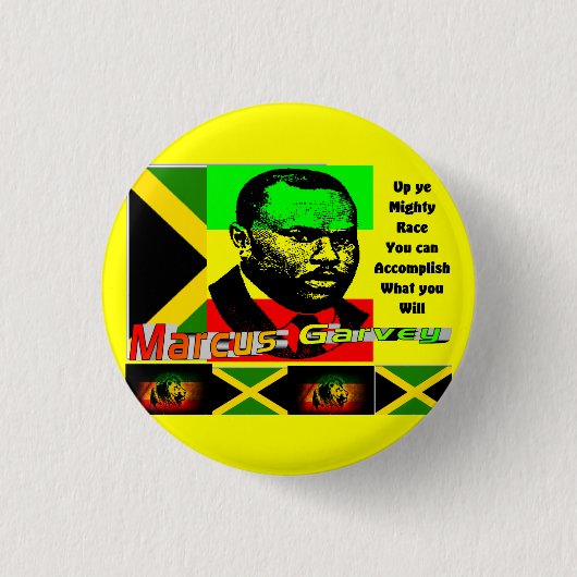 Marcus garvey ronde button 3,2 cm (Voorkant)