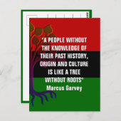 Marcus Garvey TREE SANS RACINE Carte postale (Devant / Derrière)