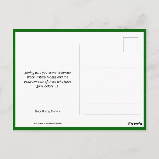 Marcus Garvey TREE SANS RACINE Carte postale (Dos)