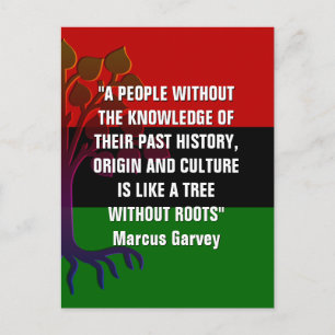 Marcus Garvey TREE ZONDER ROOTS Briefkaart