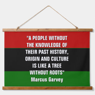 Marcus Garvey TREE ZONDER ROOTS Pan African Hangend Wandkleed