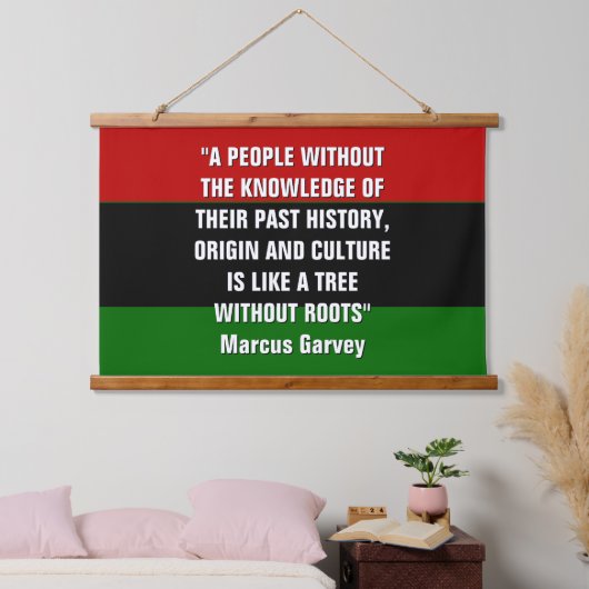 Marcus Garvey TREE ZONDER ROOTS Pan African Hangend Wandkleed (Slaapkamer)