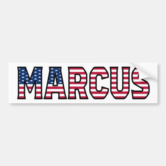 Marcus Nom Vorname USA Aufkleber Sticker Auto (Devant)