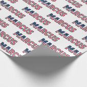 Marcus prénom nom USA papier cadeau US (Coin)