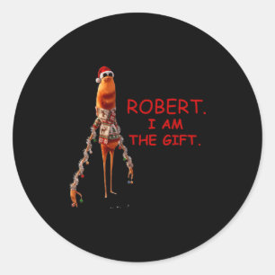 Marcus The Worm Kerst Humor Vakantie Ronde Sticker
