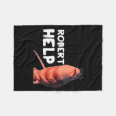 Marcus The Worm Meme Grappige Afbeeldingen Vrchat Fleece Deken (Voorkant (Horizontaal))
