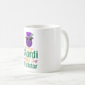 Mardi Comme Une Rockstar Typographie Tasse à Café (Devant droit)