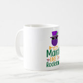 Mardi Comme Une Rockstar Typographie Tasse à Café (Devant gauche)