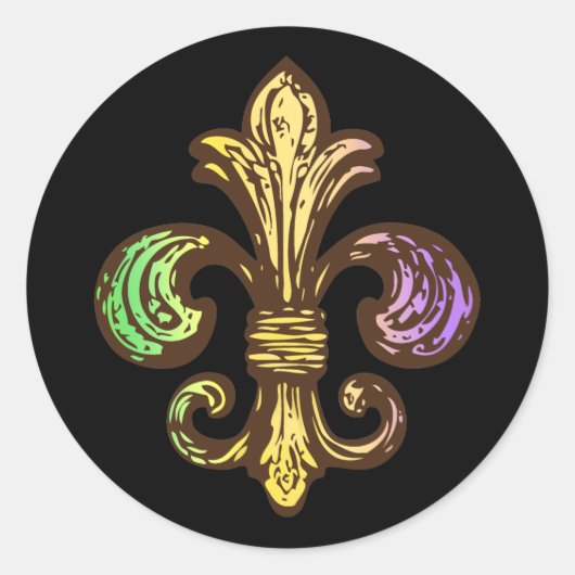 Mardi Fleur de Gras Ronde Sticker (Voorkant)