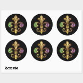 Mardi Fleur de Gras Ronde Sticker (Vel)